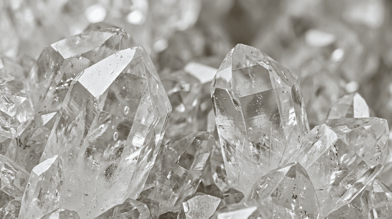 Bergkristall-Spitze im Licht